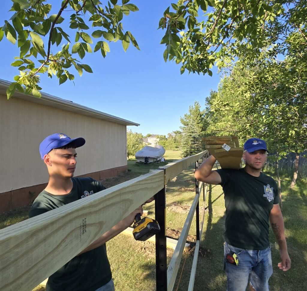 - fence building in North Dakota