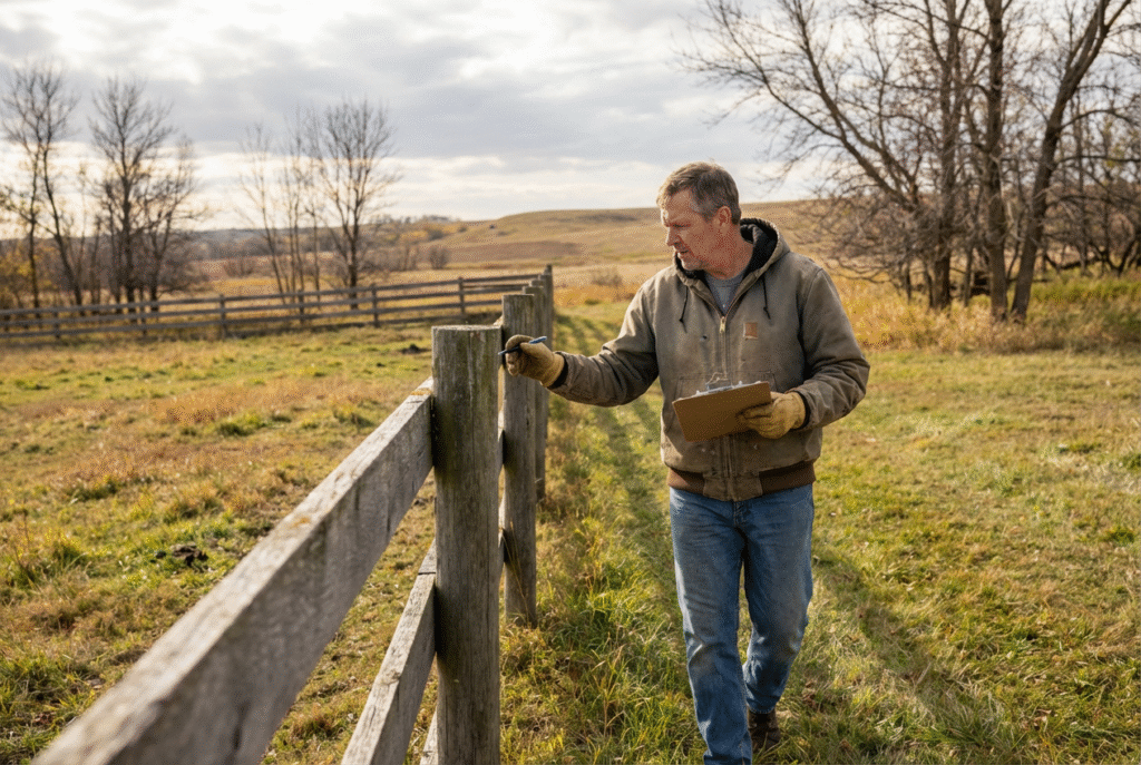 - fence building in North Dakota