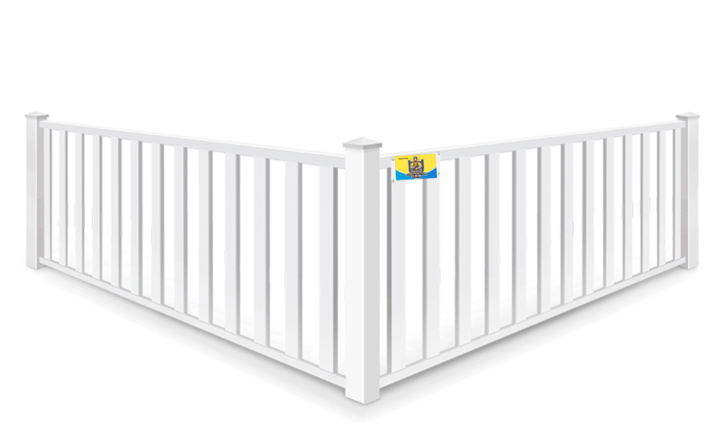 Traditional vinyl picket fence for North Dakota residential property